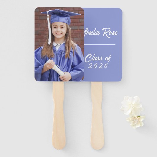 Personalized Graduation Photo with Name & Class  Handwaaier (Voorkant en achterkant)