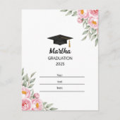 Personalized Graduation Postcard for Her – Custom  Briefkaart (Voorkant)