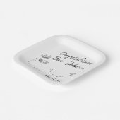 Personalized Graduation Square Paper Plates Papieren Bordje (Gebogen)