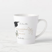 Personalized Graduation with Butterflies and Hat Latte Mok (Rechts)