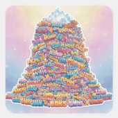 Personalized Graffiti Name Avalanche Vierkante Sticker (Voorkant)