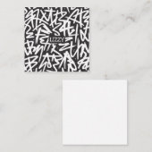 Personalized Graffiti Name Pattern — Custom Urban Informatiekaartje (Voorkant / Achterkant)