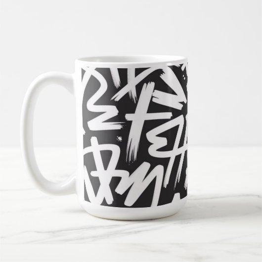 Personalized Graffiti Name Pattern — Custom Urban Koffiemok (Links)