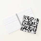 Personalized Graffiti Name Pattern — Custom Urban Notitieboek (Binnen)