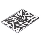 Personalized Graffiti Name Pattern — Custom Urban Notitieboek (Linkerzijde)