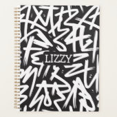 Personalized Graffiti Name Pattern — Custom Urban Planner (Voorkant)