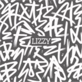 Personalized Graffiti Name Pattern — Custom Urban Sticker (Voorkant)