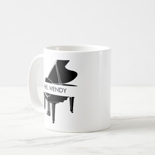 Personalized Grand Piano Koffiemok (Voorkant links)