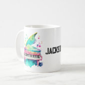 Personalized Grand Piano Mug – Custom Name Koffiemok (Voorkant links)