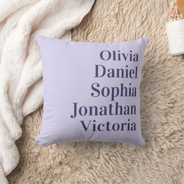 Personalized Grandchildren Names | Lavender  Kussen (Deken)