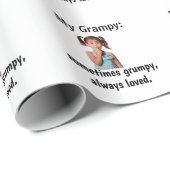 Personalized Granddaughter Grandpa Photo Cadeaupapier (Rol Hoek)