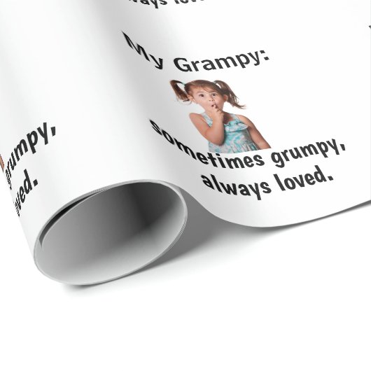 Personalized Granddaughter Grandpa Photo  Cadeaupapier (Rol Hoek)