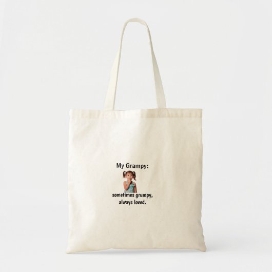 Personalized Granddaughter Grandpa Photo Tote Bag (Voorkant)