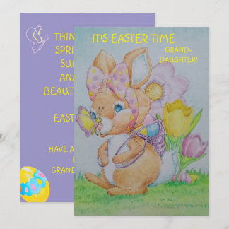 Personalized Granddaughter's Easter Greeting Card  Feestdagenkaart