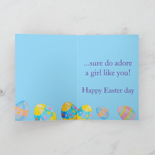 Personalized Granddaughter's Easter Greeting Card  Kaart (Binnen)