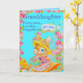 Personalized Granddaughter's Easter Greeting Card  Kaart (Gele Bloem)