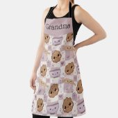 Personalized Grandma Apron Kawaii Cookie Gingham  Schort (Insitu)