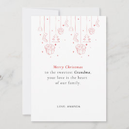 Personalized Grandma Christmas Card Kaart