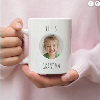 Personalized Grandma Gift | Custom Grandchild Face Koffiemok