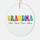 Personalized Grandma Gift with Grandkids’ Names Keramisch Ornament (Links)