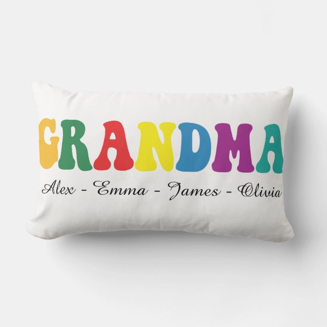 Personalized Grandma Gift with Grandkids’ Names Kussen (Voorkant)