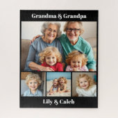 Personalized Grandma, Grandpa and Grandkids Photo Legpuzzel (Verticaal)