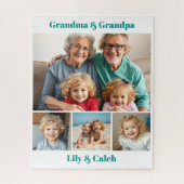 Personalized Grandma, Grandpa and Grandkids Photo Legpuzzel (Verticaal)