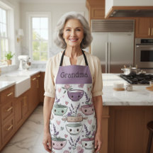 Personalized Grandma Nana Smiling Floral Baking 