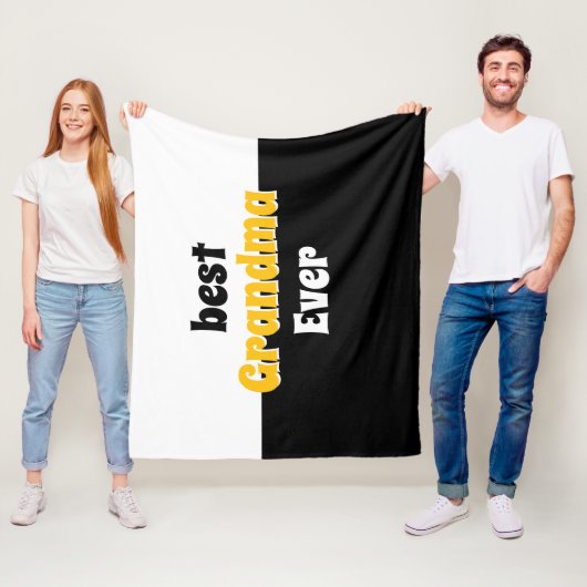 personalized grandma retro Fleece Blanket Deken (In situ)