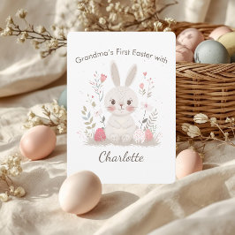Personalized Grandma’s First Easter Card Feestdagenkaart