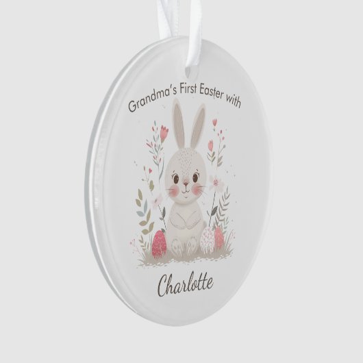 Personalized Grandma’s First Easter  Ornament (voorkant)