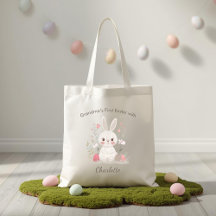 Personalized Grandma’s First Easter Tote Bag