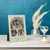 Personalized Grandma Sage Green Photo Keepsake Bow Fotoplaat (Zijkant)