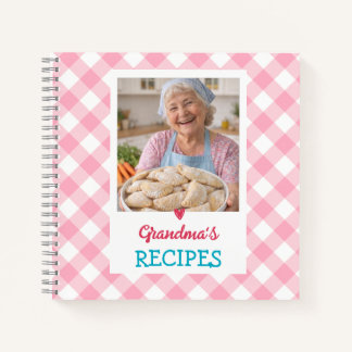 PERSONALIZED Grandma's Recipe Book (ADD YOU PHOTO) Notitieboek