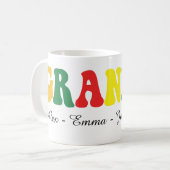 Personalized Grandpa Gift with Grandkids’ Names Koffiemok (Voorkant links)