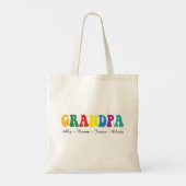 Personalized Grandpa Gift with Grandkids’ Names Tote Bag (Achterkant)
