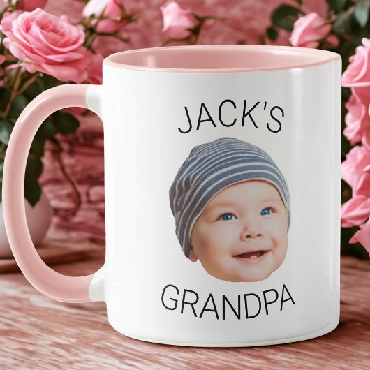 Personalized Grandpa Mug with Baby Face Photo Mok