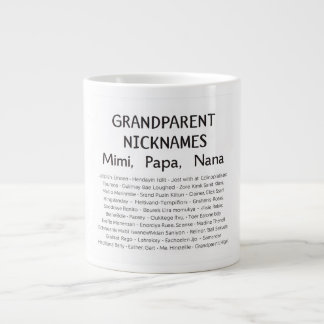 Personalized Grandparent Nicknames Print | Mimi, P Grote Koffiekop