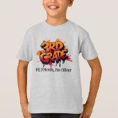 Personalized Graphic Kid T-shirt - Back To School (Voorkant)