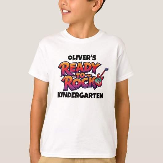 Personalized Graphic Kid T-shirt - Back To School (Voorkant)