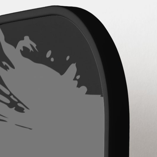 Personalized Gray Abstract Custom Name Pickleball Paddle (Links Detail)