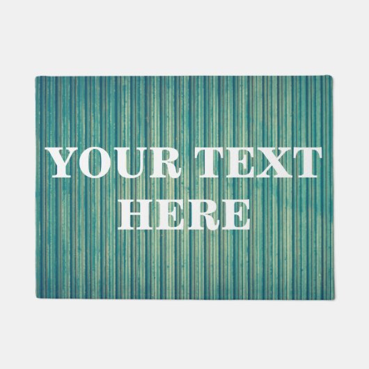 Personalized Gray Bamboo Wood Deurmat (Voorkant)