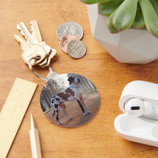 Personalized Great Dane – Minimalist  Sleutelhanger (Bureau)