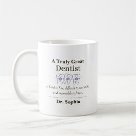 Personalized Great Dentist Appreciation Gift Coffe Koffiemok