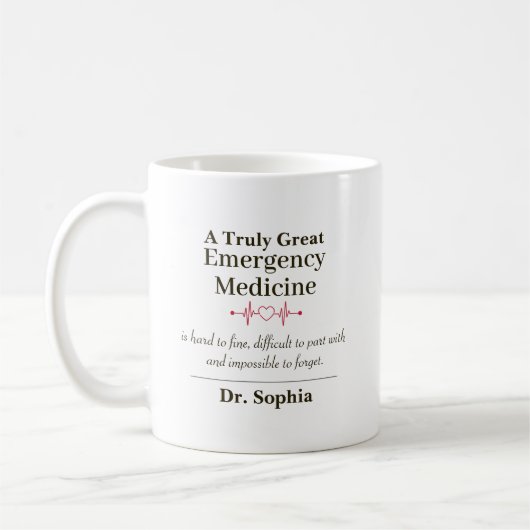 Personalized Great Emergency Medicine Doctor Koffiemok (Links)