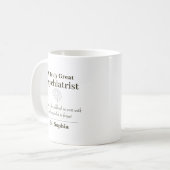 Personalized Great Psychiatrist Appreciation Gift Koffiemok (Voorkant links)