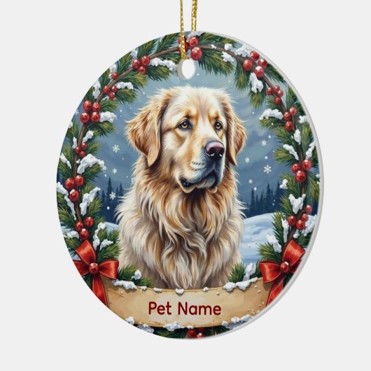 Personalized Great Pyrenees Christmas Keramisch Ornament (Links)