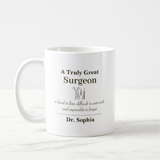 Personalized Great Surgeon Appreciation Gift Koffiemok (Links)