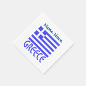 Personalized Greece Flag Name Paper Servet (Hoek)