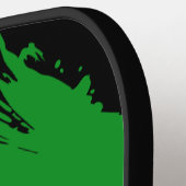 Personalized Green Black Abstract Custom Name Pickleball Paddle (Links Detail)
